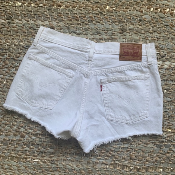 Levi's Shorts | White Levi Jean Shorts | Poshmark